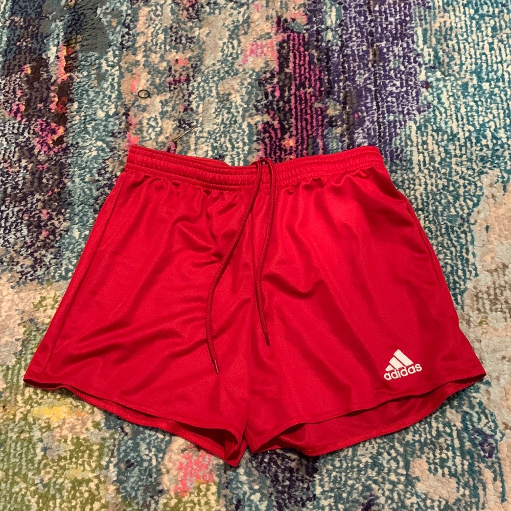 Red adida shorts